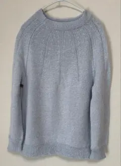 HUMAN WOMAN ライトブルー　コットンセーター　M