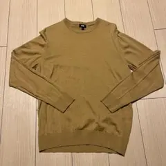 【美品】UNIQLO エクストラファインメリノクルーネックセーター Lサイズ