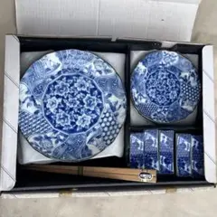 大判皿　龍峰　白×青　新品 大判皿 龍峰 白×青 新品 大判皿 龍峰 白×青 新品
