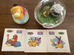 イーブイとウールー テラリウム ＋ コダックフィギュア＋シールセット
