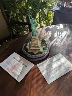 希少 公式限定品！美しい 自由の女神 像 証明書付 アメリカ