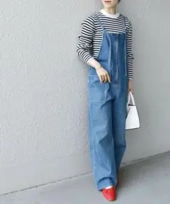SHIPS any:〈ウォッシャブル〉デニムサロペット