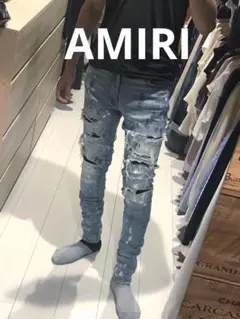 国内正規 AMIRI アミリ ショットガン ニークラッシュ デニム ブランド古着】ショットガンダメージクラッシュスキニーデニム