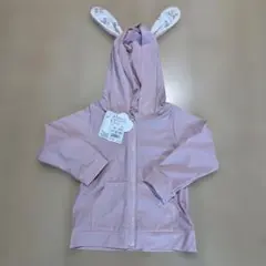 新品　 未使用　ウサギ耳付き　タグ付き　ピンクラッシュガード