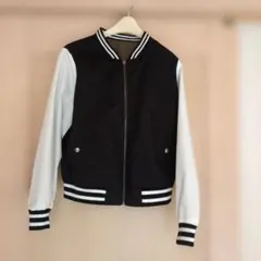 ボンバージャケット 黒と白
