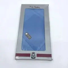 箱付き　Pierre cardin　ハンカチ　ブルー　箱付き　コットン