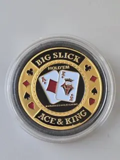 ♠︎ポーカー カードプロテクター♠︎BIG SLICKエースキングゴールド⭐︎新品⭐︎