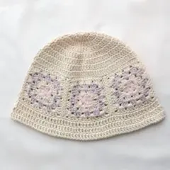 【ベビーキッズバケットハット】47cm/着画有/ハンドメイド