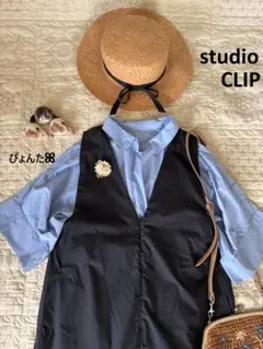 美品★Vネックオールインワン＊ブラックのサムネイル