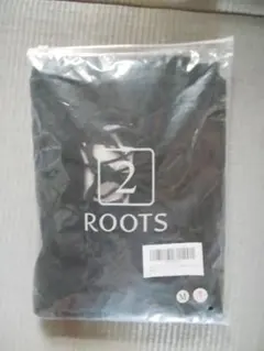 ROOTS ブラック 半袖 ロングワンピース