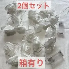 ホワイトバラのLEDライト　ガーランドライト　2個セット　箱有り