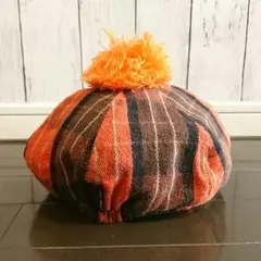 ベレー帽☆キッズ☆サイズ53cm☆美品☆秋物