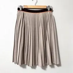 ◉Paul Smith BLACK　膝丈プリーツスカート　ベージュ　サイドジップ
