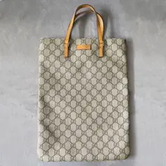 Gucci*ミニトートバッグ*GGキャンバス×オレンジレザー