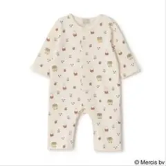 美品　プティマイン　ミッフィー　総柄ロンパース　80