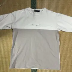 Kangol ロゴ刺繍 長袖Tシャツ ホワイト/グレー