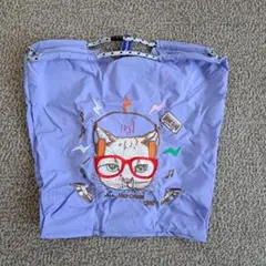 韓国　エコバッグ　刺繍　猫柄