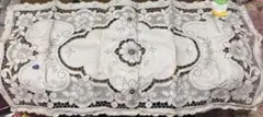 花柄刺繍リネンテーブルクロス