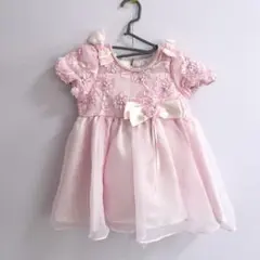 【週末値下げ】ドレス　サイズ80 ベビー ピンク