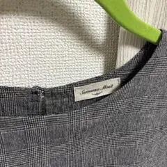 Samansa Mos2 フリル袖 グレーシャツ 長袖