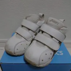 【15.5cm】アシックス スクスク ホワイト シャンパンゴールド