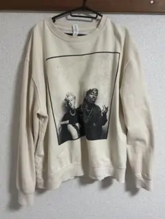 2Pac マリリン・モンロー スウェット トレーナー アイボリー ヴィンテージ風