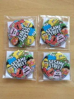 セサミストリート 缶バッジ ユニバーサル・スタジオ・ジャパン 4個セット