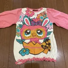 グラグラ 4 ウサギと花の長袖カットソー
