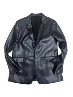 美品✨【ZARA】フェイクレザージャケット XLサイズ ブラック