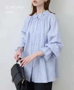【SLOBE IENA】タイプライターフリルブラウス
