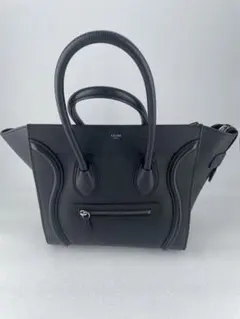 CELINE ラゲージマイクロショッパー　ブラック　レザー　美品