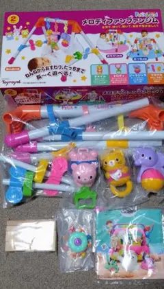 メロディファンファンジム　積木　ひっぱりボタン　シナぷしゅ　5点セット