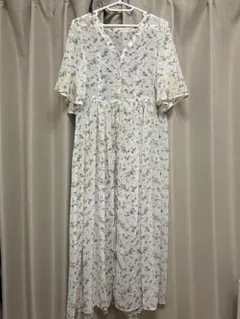 花柄 半袖 シアー素材　ワンピース　INGNI