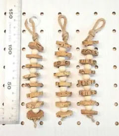 【♡93】インコおもちゃ3本セット　薄切りコルク　バードトイ　ガジガジ　 破壊系