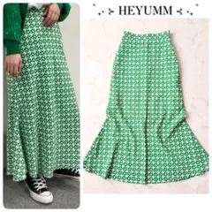 【 HEYUMM ヘユム 】 レトロ花柄マーメイドスカート ロングスカート Fのサムネイル