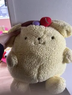 イエローのフルーツ飾り付きぬいぐるみ、ポムポムプリン、大型