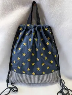 ナップサック体操服入れ　ハンドメイド　星柄