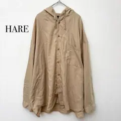 HARE ハレ フードデザインシャツ 【M】 ベージュ 日本製 ゆったり