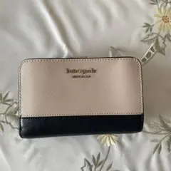 kate spade 二つ折り財布 ベージュ/ブラック