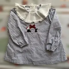 familiar ファミリアチェック柄襟付きシャツ 90