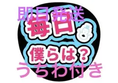 毎日僕らは？ファンサうちわ 名前文字 コンサート うちわ付き SnowMan