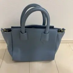 GU 2WAYハンドバッグ ライトブルー ショルダーバッグ