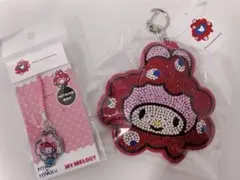 大阪関西万博ミャクミャク×サンリオ　マイメロ　レザーキーホルダー&根付ストラップ