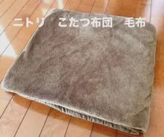 ニトリ こたつ 中掛け毛布 180×180cm ブラウン　布団