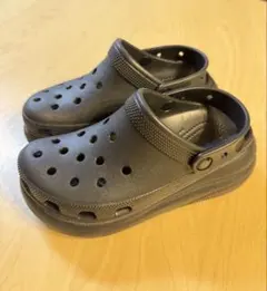 極美品 crocs 厚底 メガクラッシュ 黒 26.5 - メルカリ