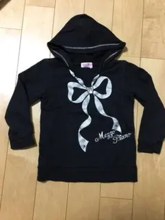 メゾピアノ リボンパーカートレーナー110cm