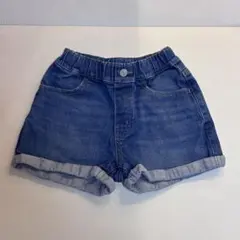 ユニクロ デニムハーフパンツ 110cm キッズボトムス