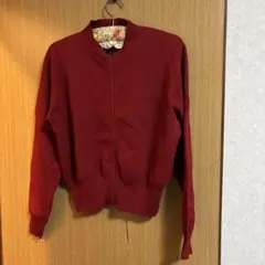 ADOLFO DOMINGUEZ 赤色カーディガン