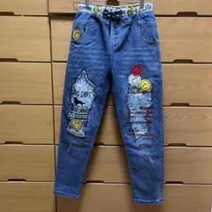 ケースリー　デニム　M〜Lサイズ　ニコちゃん　k three デニムのサムネイル