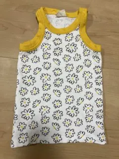 mylittlewonder ノースリーブ　花柄　ワッフルタンクトップ　100のサムネイル